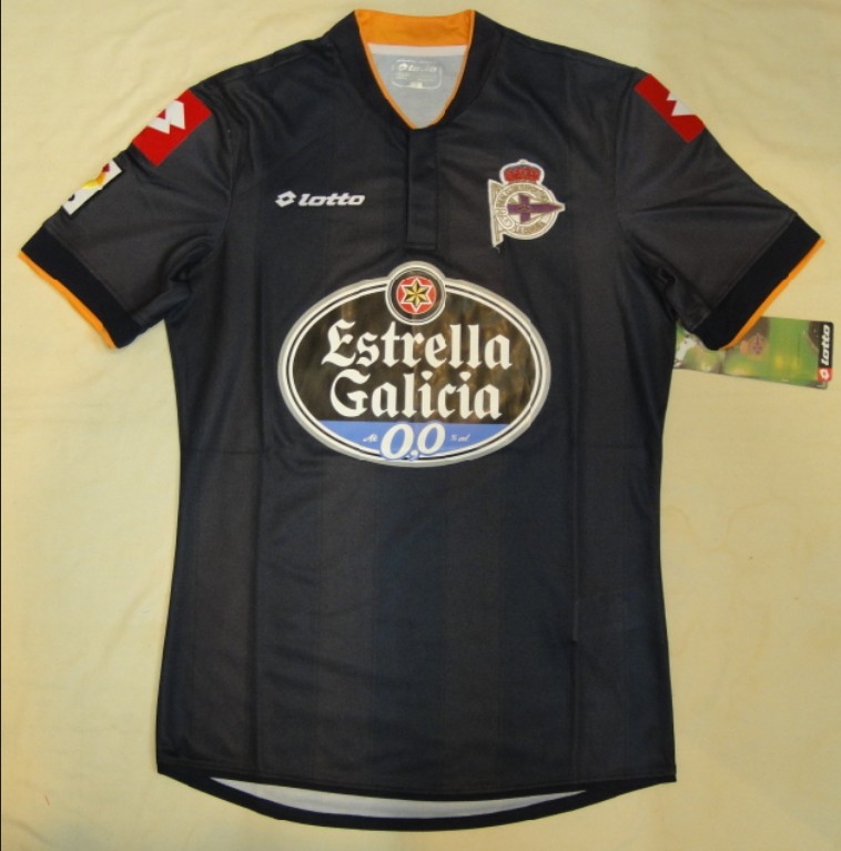 13-14 Deportivo La Coruña Away Navy Jersey Shirt - Click Image to Close